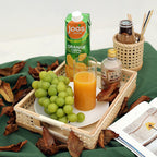 Country Style Woven Basket With Handles Bakery