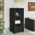 Poly Rattan Garden Storage Shed 50cm