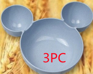 Children's Wheat Straw Cartoon Bowl & Chopsticks Set