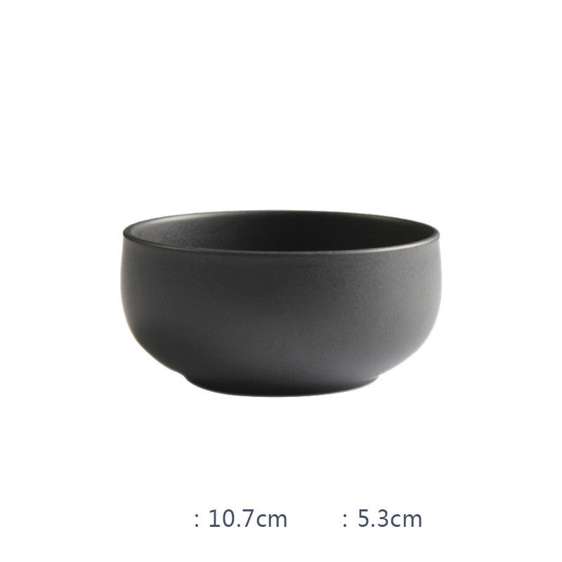 Nordic Ceramic Rice Bowl & Deep Steak Plate