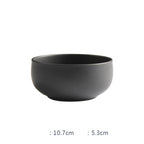 Nordic Ceramic Rice Bowl & Deep Steak Plate