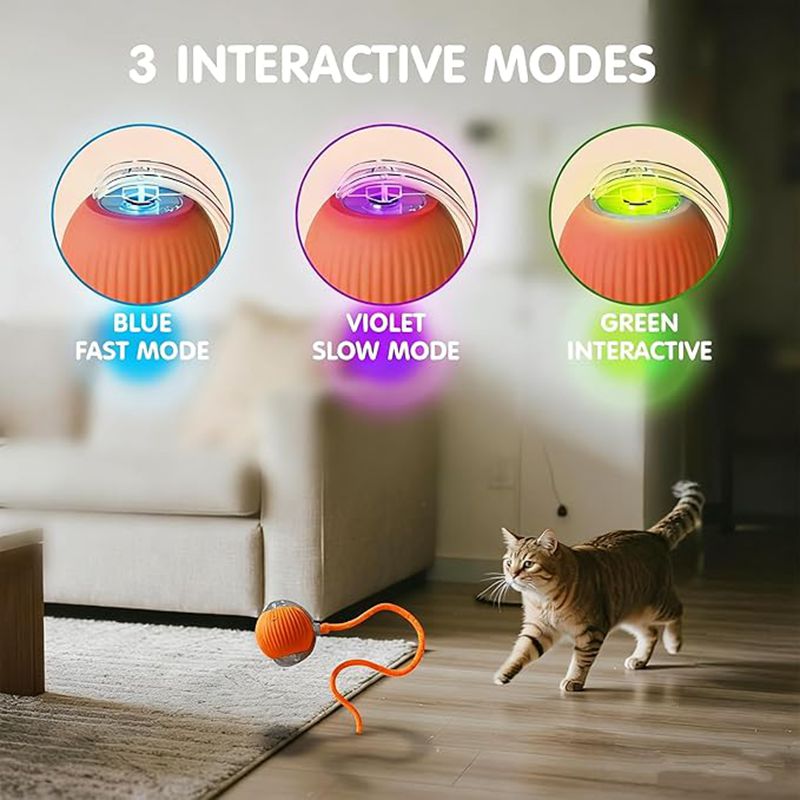 Cat Interactive Ball Toys Automatic Rolling Ball