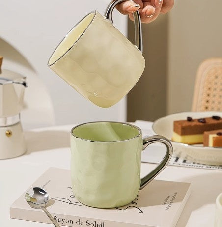 Oat Ceramic Couple Water Cup Set