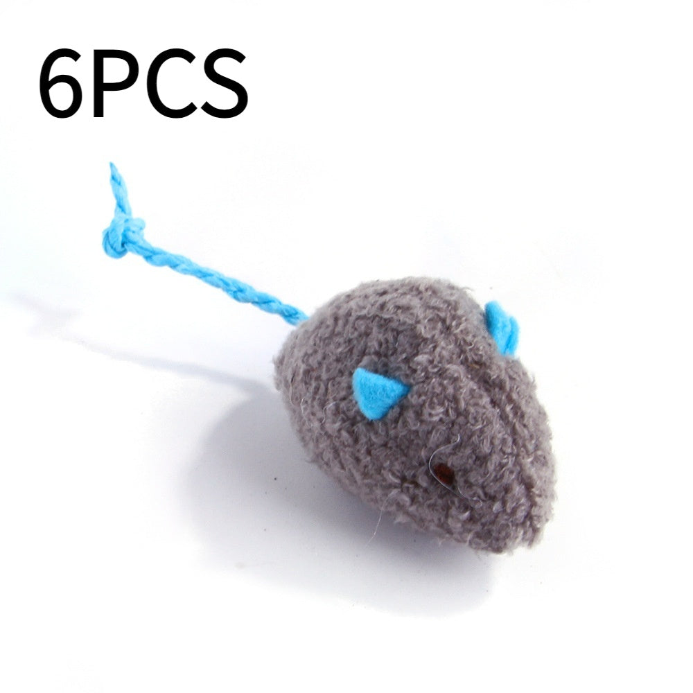 Pet Cat Plush Catnip Mouse Shape Interactive
