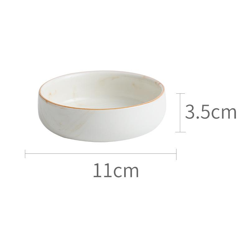 Marbled Ceramic Bowls & Dishes Set