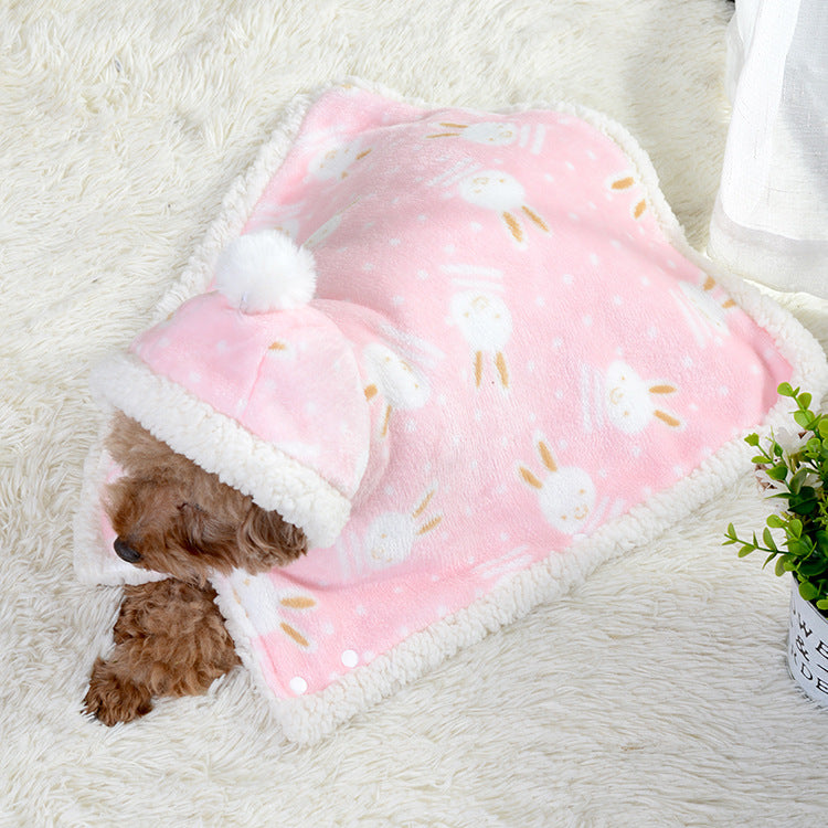 Pet Pajamas Dog Sleeping Bag Plus Velvet