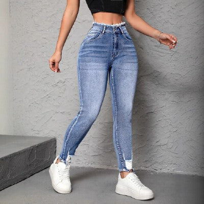 Women's European Street Fashion Ripped Jeans