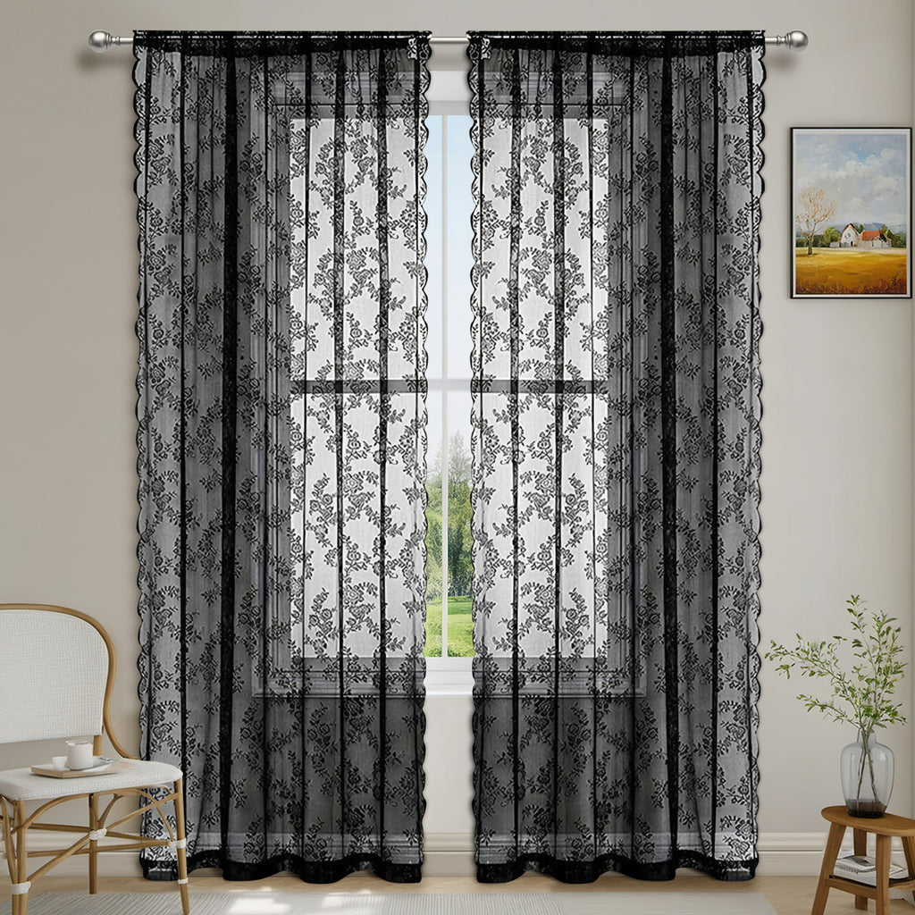 Vintage Lace Half Shade Curtain Lace De