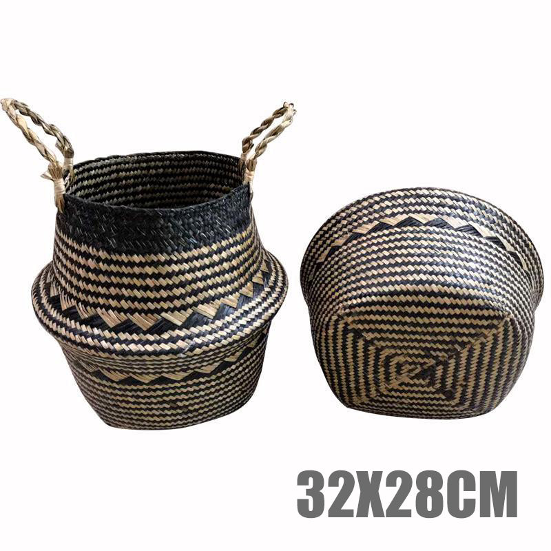 Straw Woven Flower Basket for Home & Garden