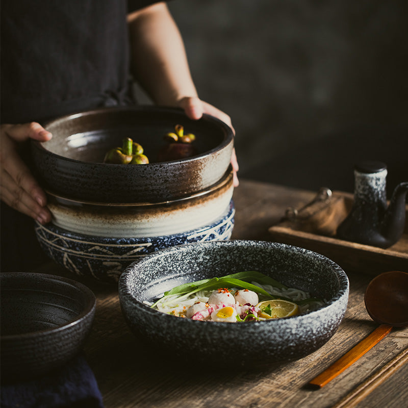 Retro Style Ceramic Soup Bowl