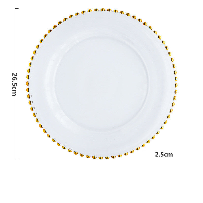 European Style Gold Rim Wobble Dinner Plate