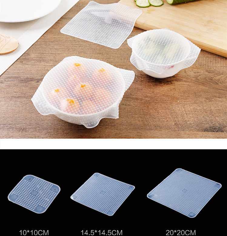 Reusable Silicone Stretch Food Cover Set