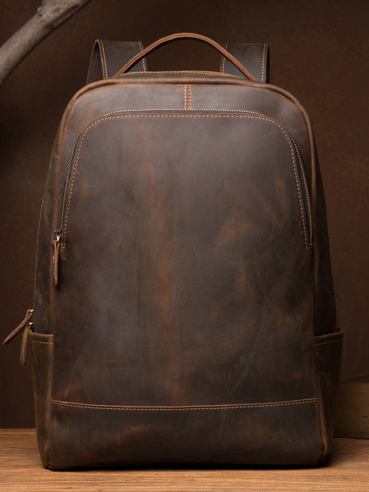 Leather Mens Backpack Leather Travel Backpack