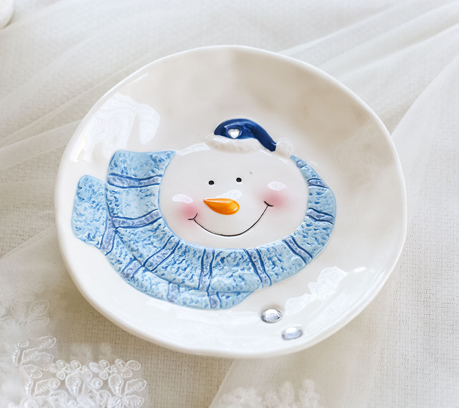 Christmas Snowman Ceramic Tableware & Ornament Set