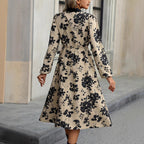 Womens Mid Length A Line Dress With