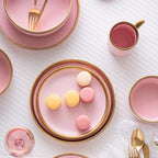 Pink Ceramic Household Tableware Set