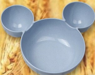 Children's Wheat Straw Cartoon Bowl & Chopsticks Set