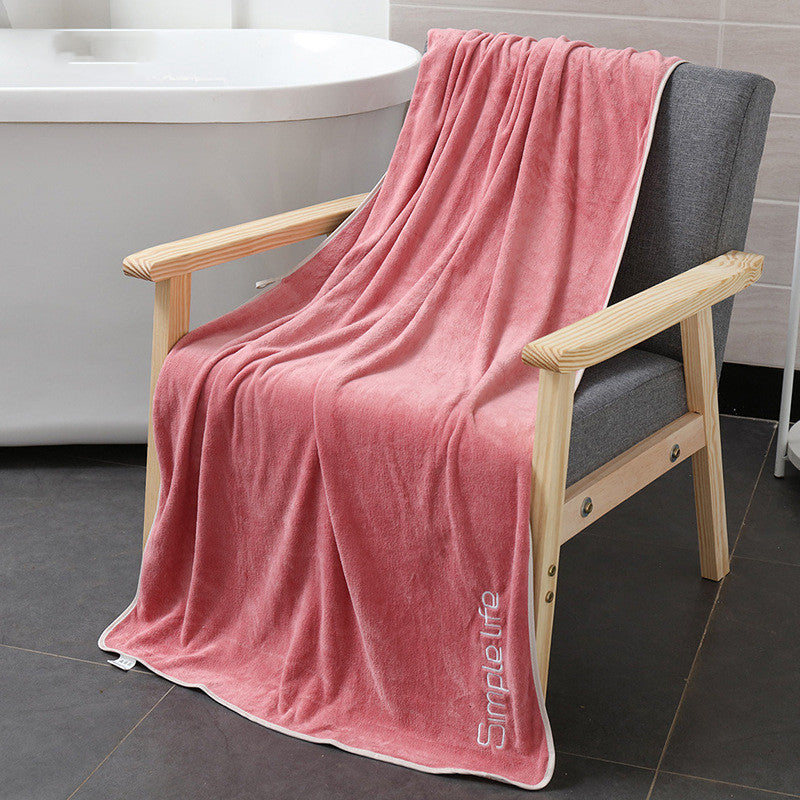 Thin Fiber Beauty Thick Bath Towel