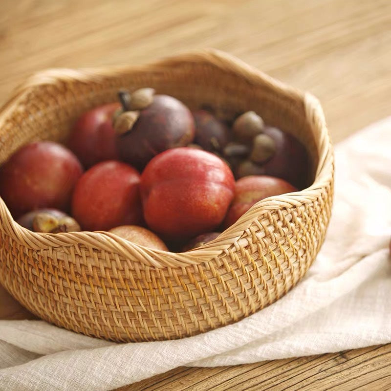 Woven Rattan Fruit & Snack Basket