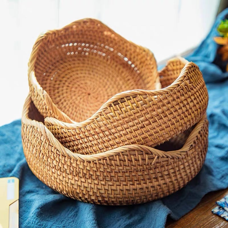 Woven Rattan Fruit & Snack Basket