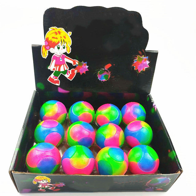 High Stretch Dog Toy Ball Luminous Tricolor