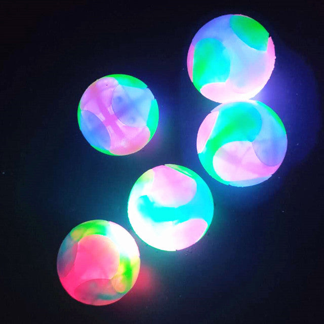 High Stretch Dog Toy Ball Luminous Tricolor