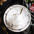 Marble Effect Ceramic Western Dinner Plate