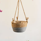 Woven Straw Hanging Flower Basket
