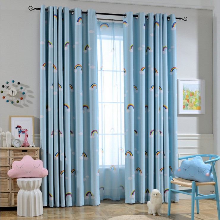 Kids Rainbow Blackout Curtain