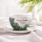 Embossed Ceramic Latte & Cappuccino Cup