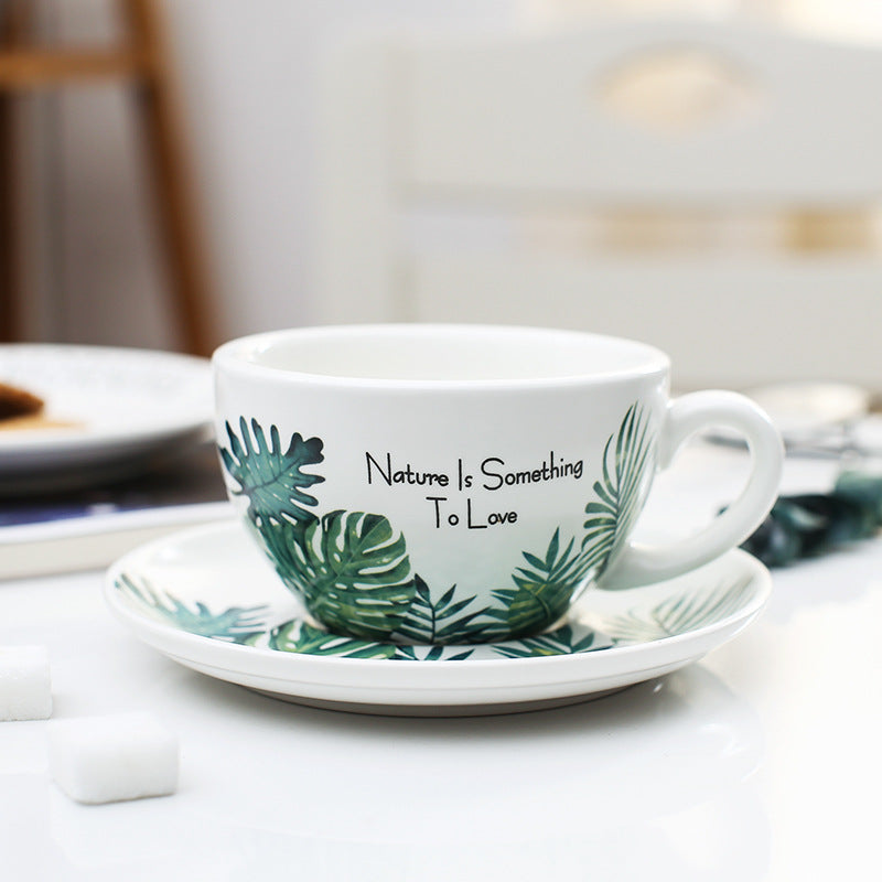 Embossed Ceramic Latte & Cappuccino Cup