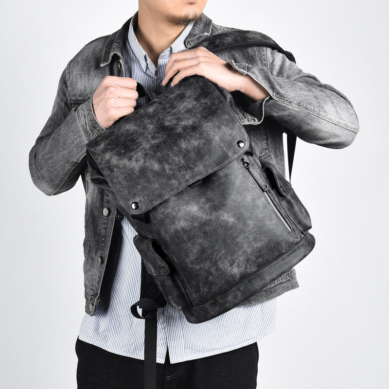 Korean Mens Backpack Mens Usb Trend Fashion