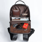 New Mens Backpack Business Leather Backpack Large