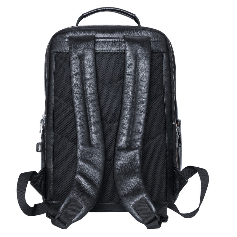 New Mens Backpack Business Leather Backpack Large