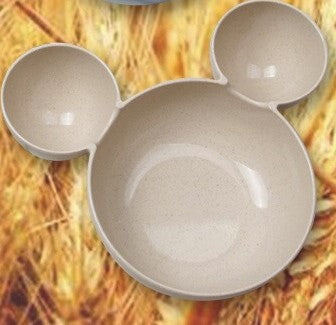 Children's Wheat Straw Cartoon Bowl & Chopsticks Set