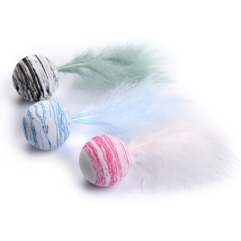 Starry Sky Ball Plus Feather Cat Toy