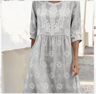 Casual Printed Temperament Long Skirt Girl