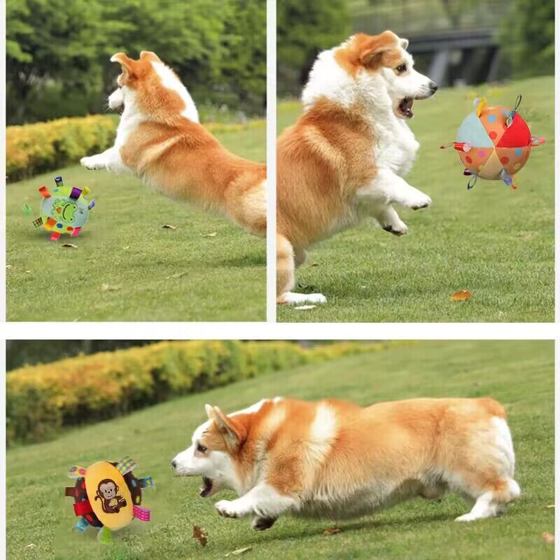 Pet Dog Vocal Plush Toy Ringing Bell