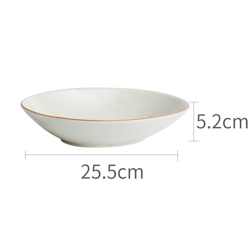 Marbled Ceramic Bowls & Dishes Set