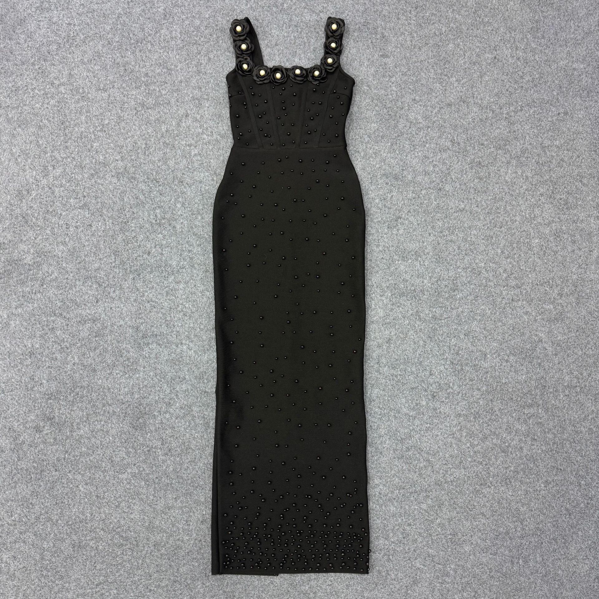 Floral Beaded Elegant Womens Bandage Dress