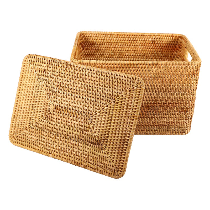 Handmade Vietnamese Rattan Storage Basket