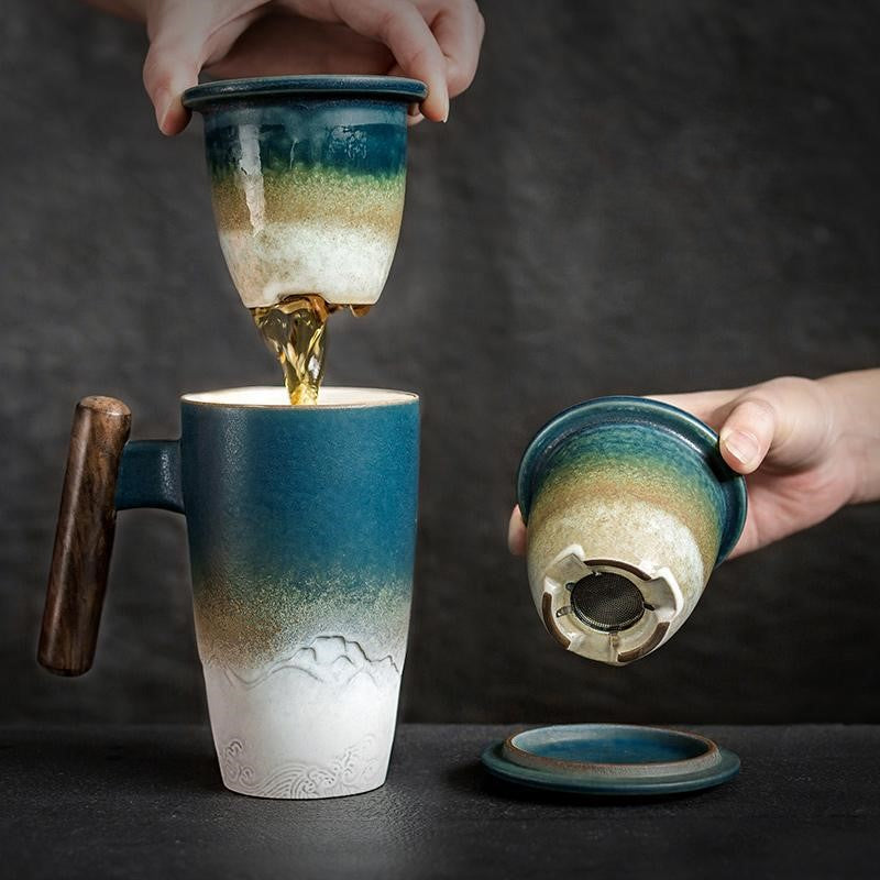 Large Capacity Household Tea Cup with Filter