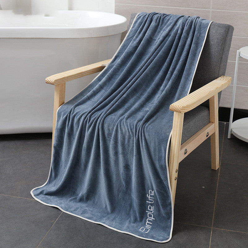 Thin Fiber Beauty Thick Bath Towel