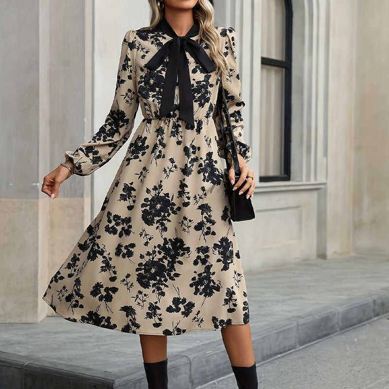 Womens Mid Length A Line Dress With
