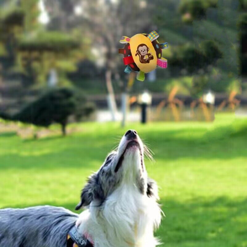 Pet Dog Vocal Plush Toy Ringing Bell