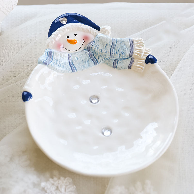 Christmas Snowman Ceramic Tableware & Ornament Set