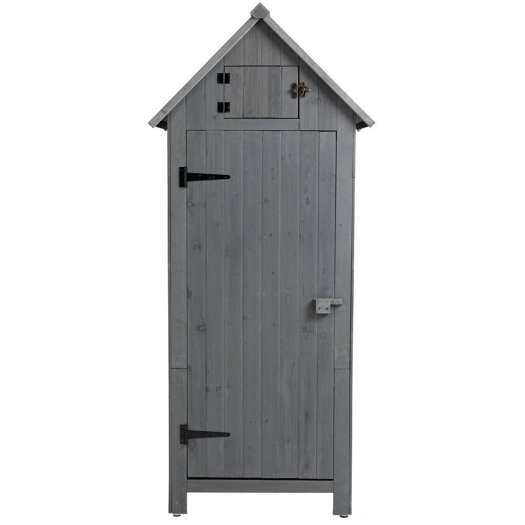 Wooden Outdoor Storage Cabinet & Tool Shed