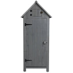 Wooden Outdoor Storage Cabinet & Tool Shed