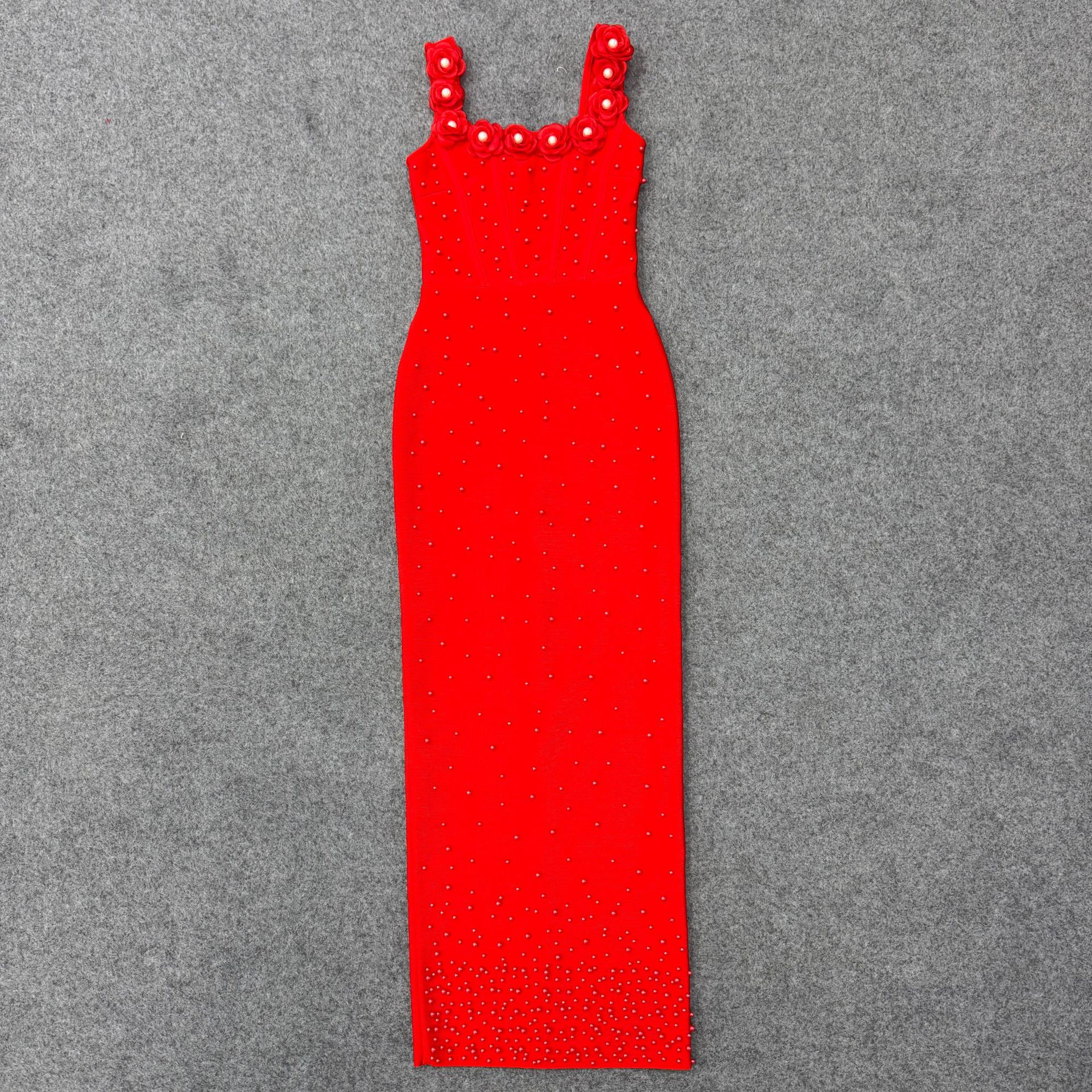 Floral Beaded Elegant Womens Bandage Dress