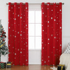Short Hole Free Snowflake Shade Cloth Curtain